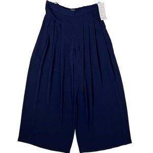 Antonio Melani Navy Pleated Palazzo Wide Leg Mirren Pant Size 6
